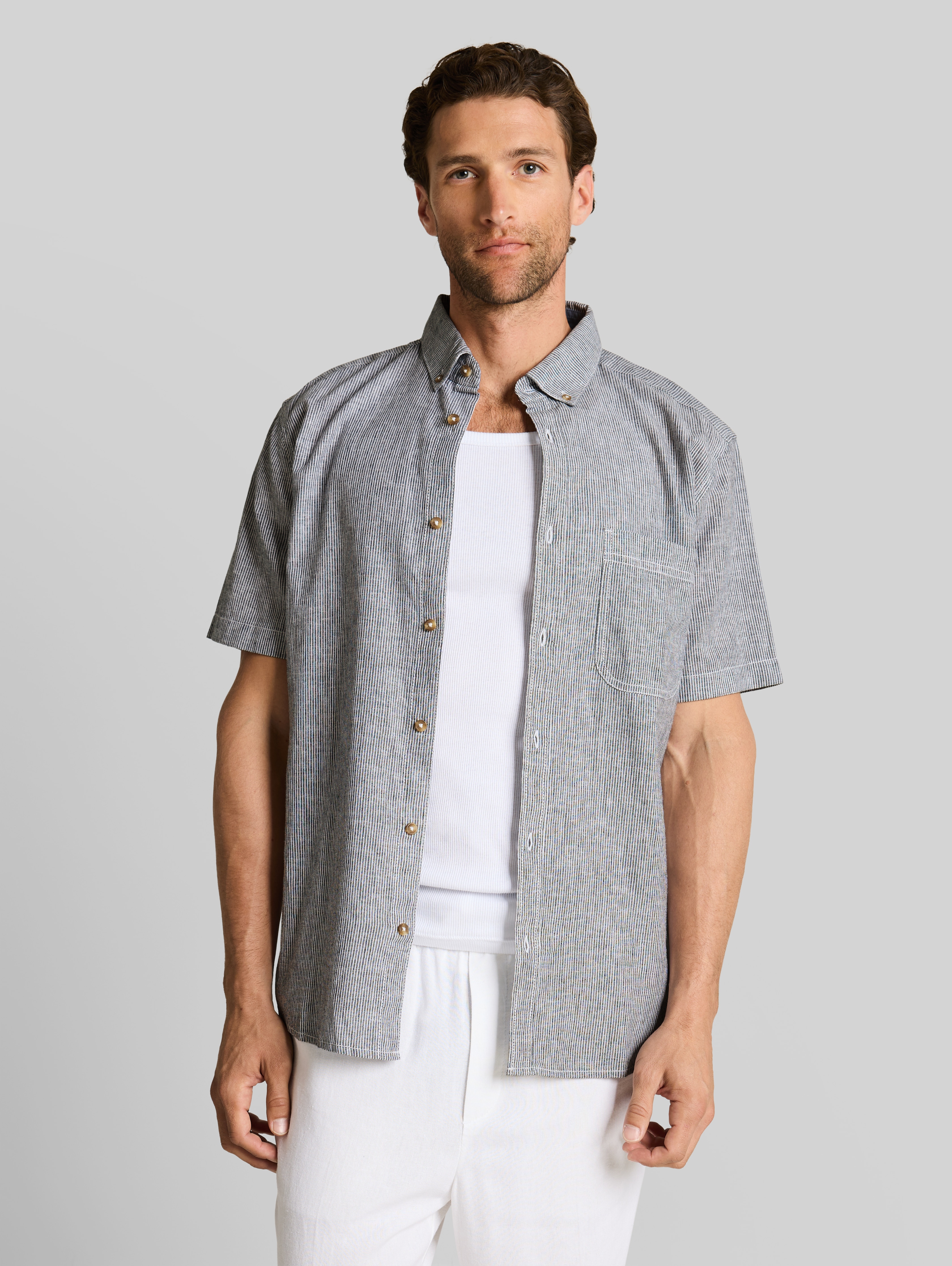 Order TOM TAILOR Linen Shirts Basics for men online