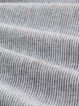 Regular Fit Kurzarmhemd mit Leinenanteil - navy white small stripe - Material-Ansicht