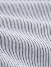 Overhemd met normale pasvorm en linnenmix - white navy small stripe - Materiaalweergave