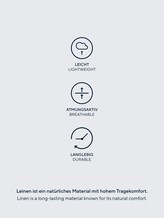 Overhemd met normale pasvorm en linnenmix - white navy small stripe