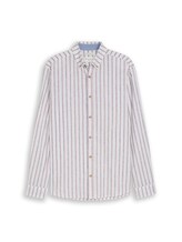 Ausgewählt, Regular Fit Kurzarmhemd mit Leinenanteil von Tom Tailor, weiß