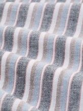 Overhemd met normale pasvorm en linnenmix - blue multicolor stripe - Materiaalweergave