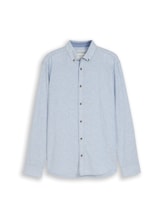 Nicht ausgewählt, Regular Fit Kurzarmhemd mit Leinenanteil von Tom Tailor, blau