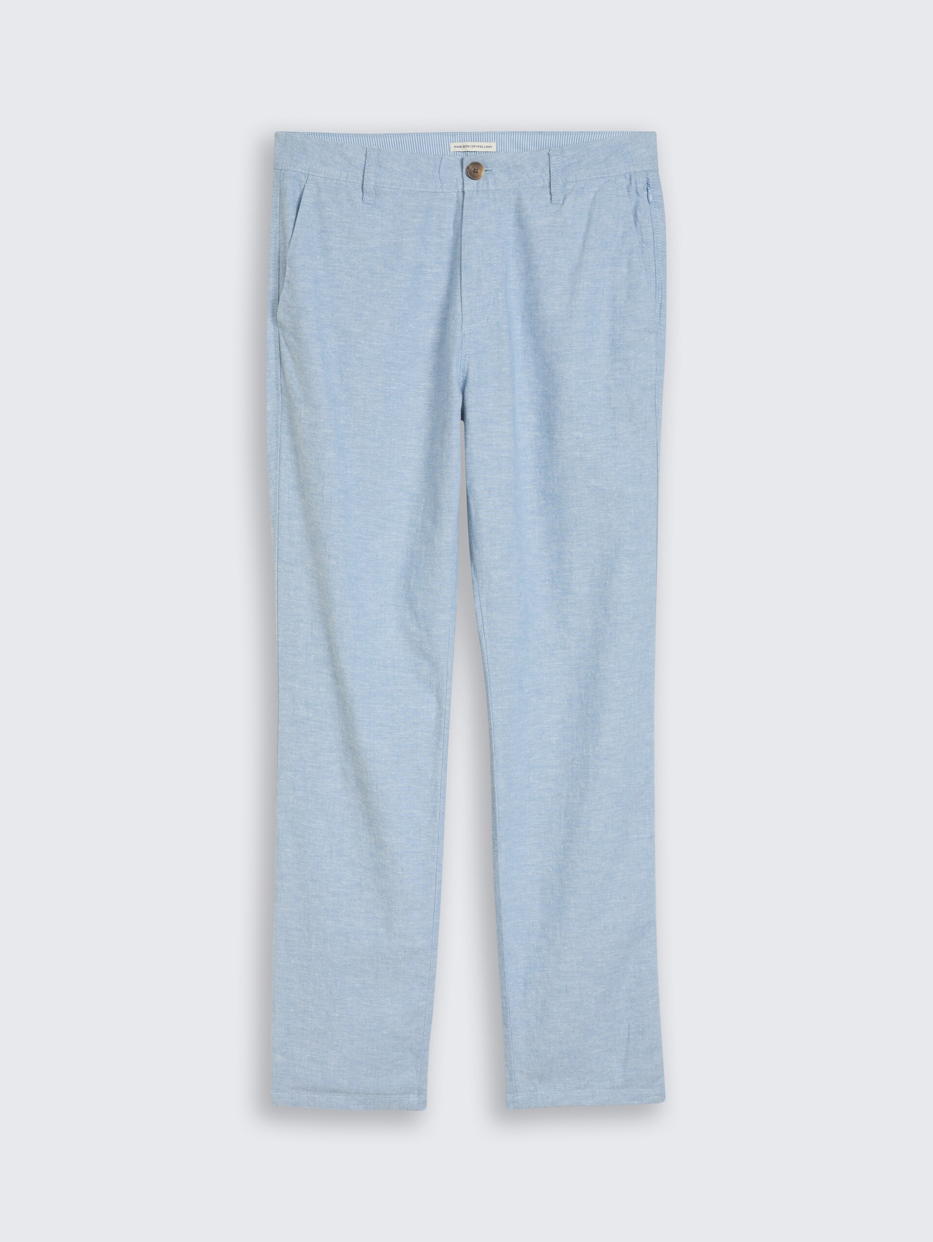 TTREGULAR Chino Hose mit Leinenanteil - bleeched blue chambray - Vorder-Produkt-Ansicht