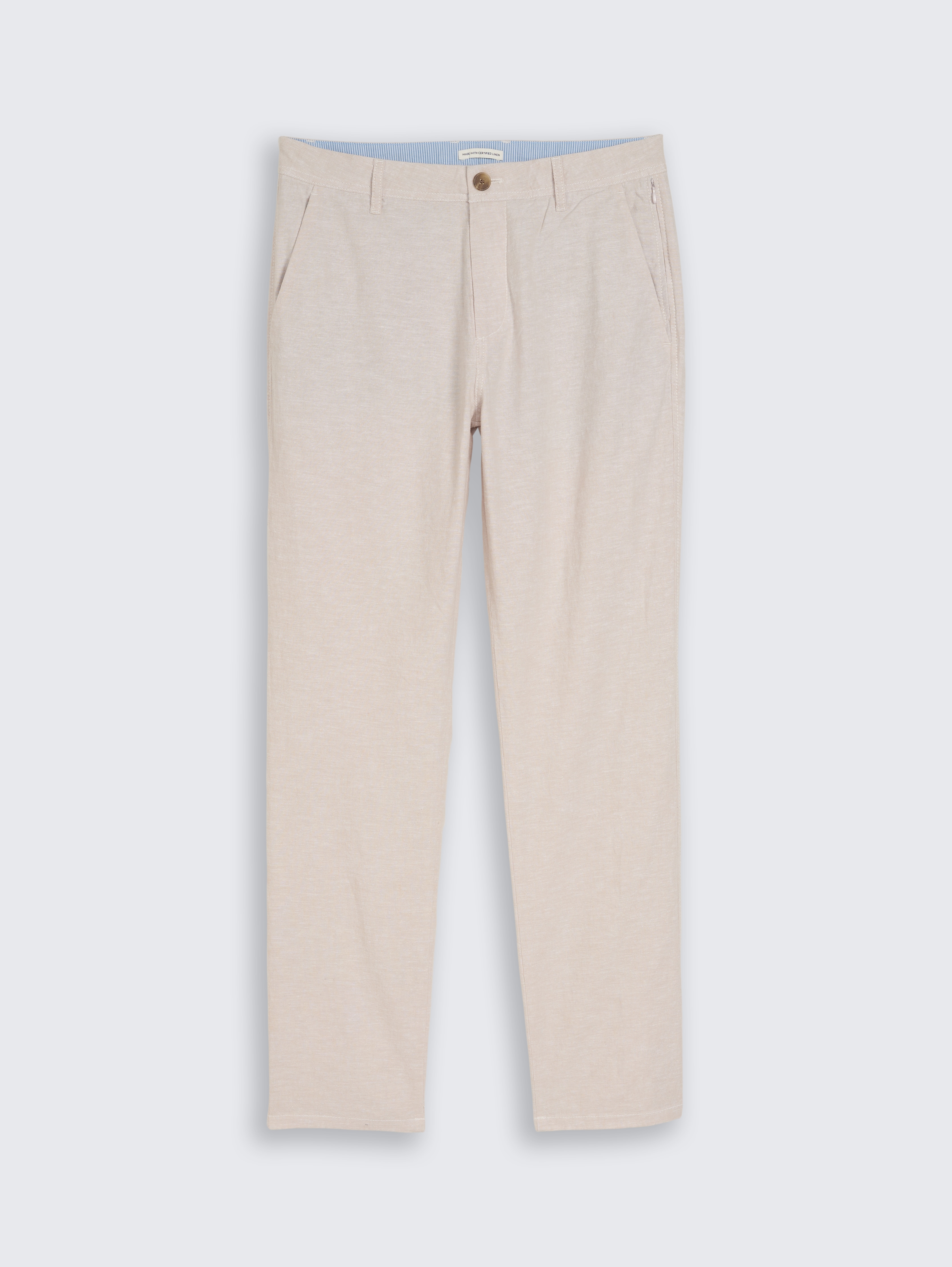 TTREGULAR Chino Hose mit Leinenanteil von Men, cashew beige chambray