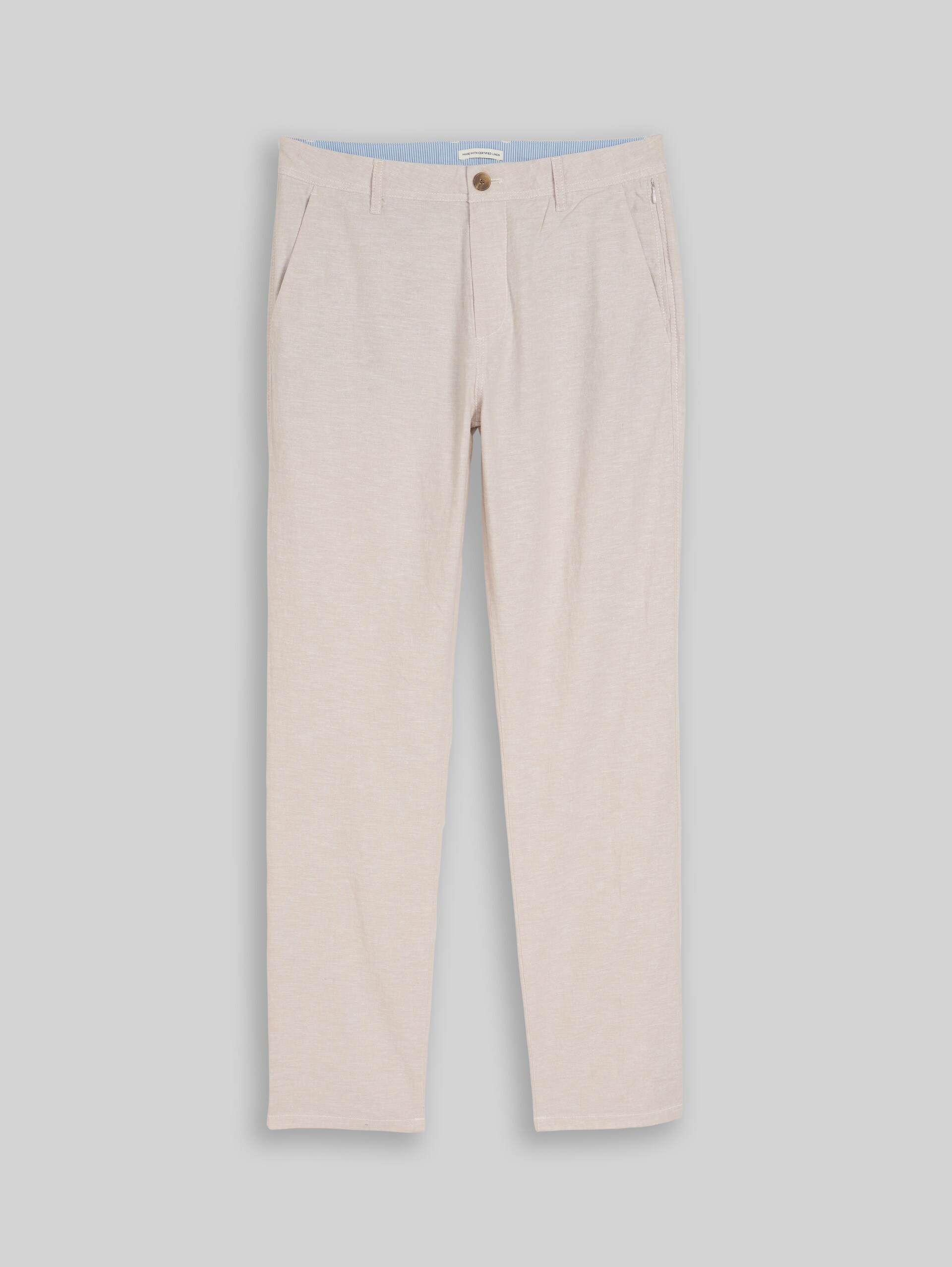 TTREGULAR Chino Hose mit Leinenanteil - cashew beige chambray - Vorder-Produkt-Ansicht