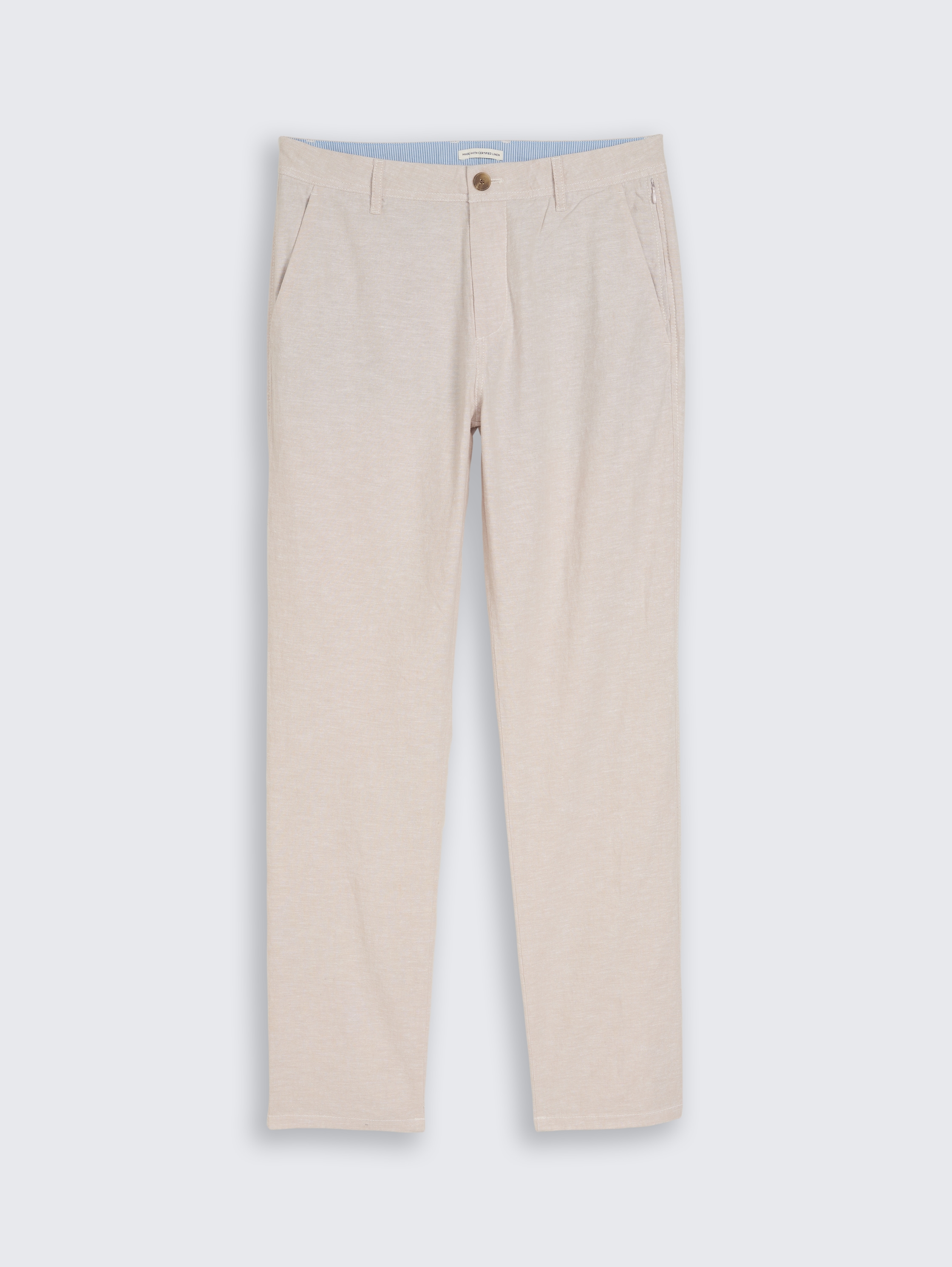 TTREGULAR Chino Hose mit Leinenanteil - cashew_beige_chambray - 