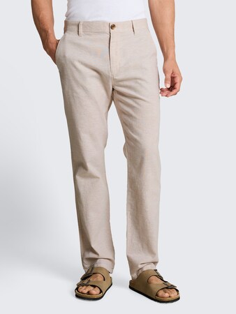 TTREGULAR Chino Hose mit Leinenanteil von Men, cashew beige chambray