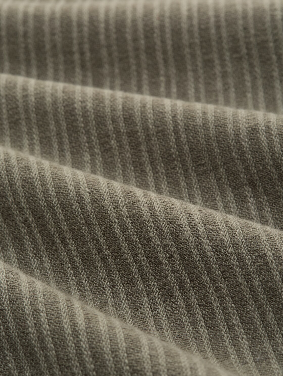 TTREGULAR Chino Hose mit Leinenanteil - leaf green stripe - Material-Ansicht