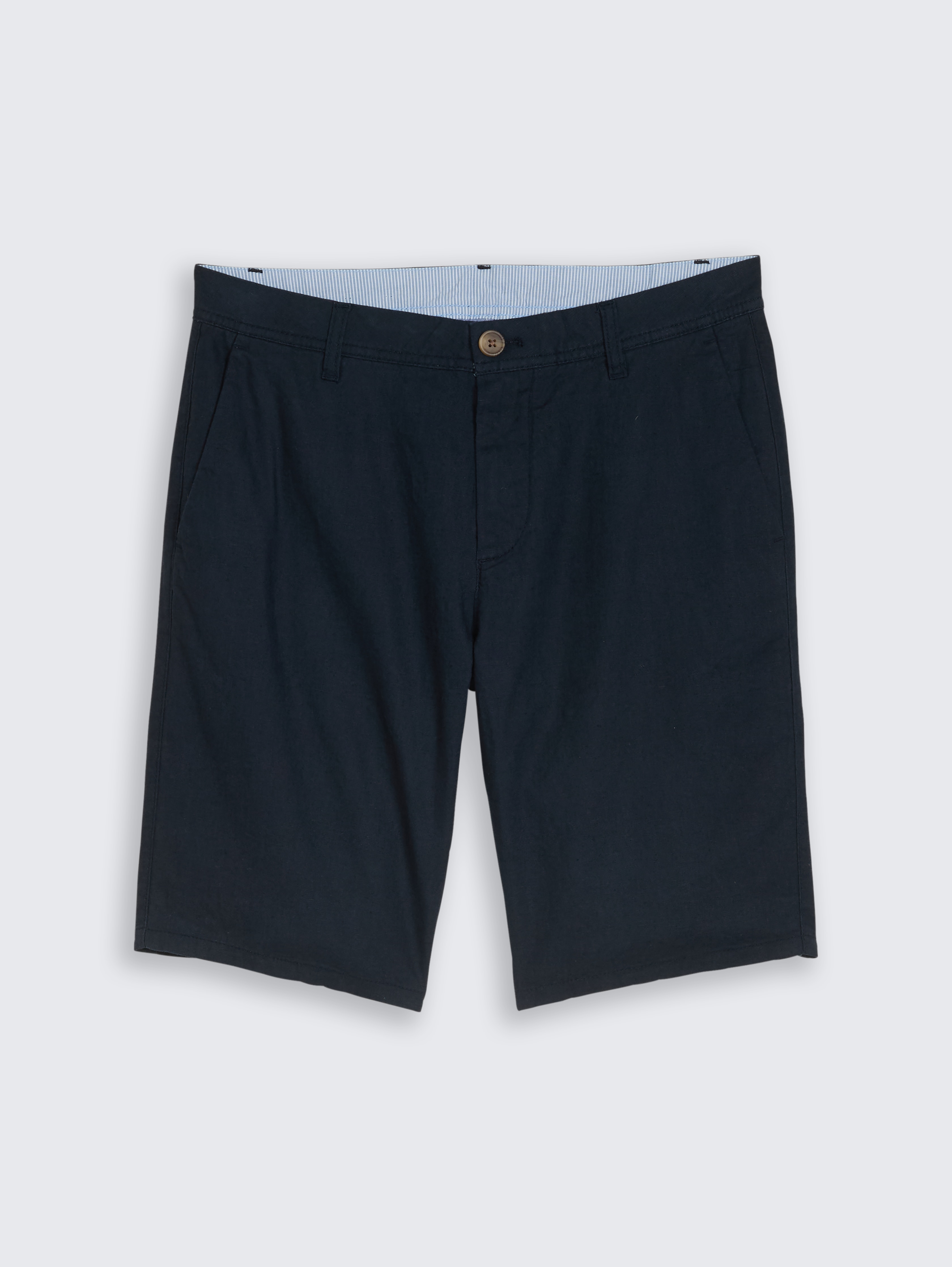 TTREGULAR chino short met linnen door Men, sky captain blue