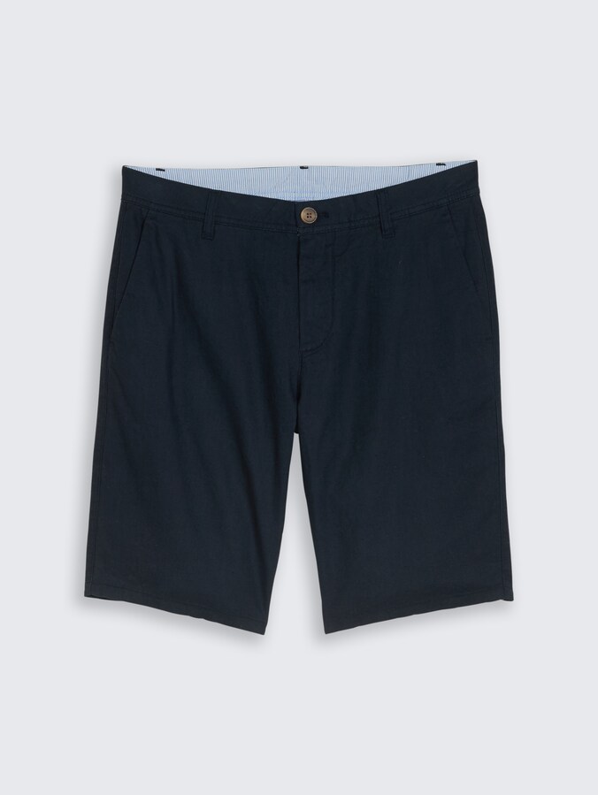 TTREGULAR Chino Shorts mit Leinenanteil von Men, sky captain blue