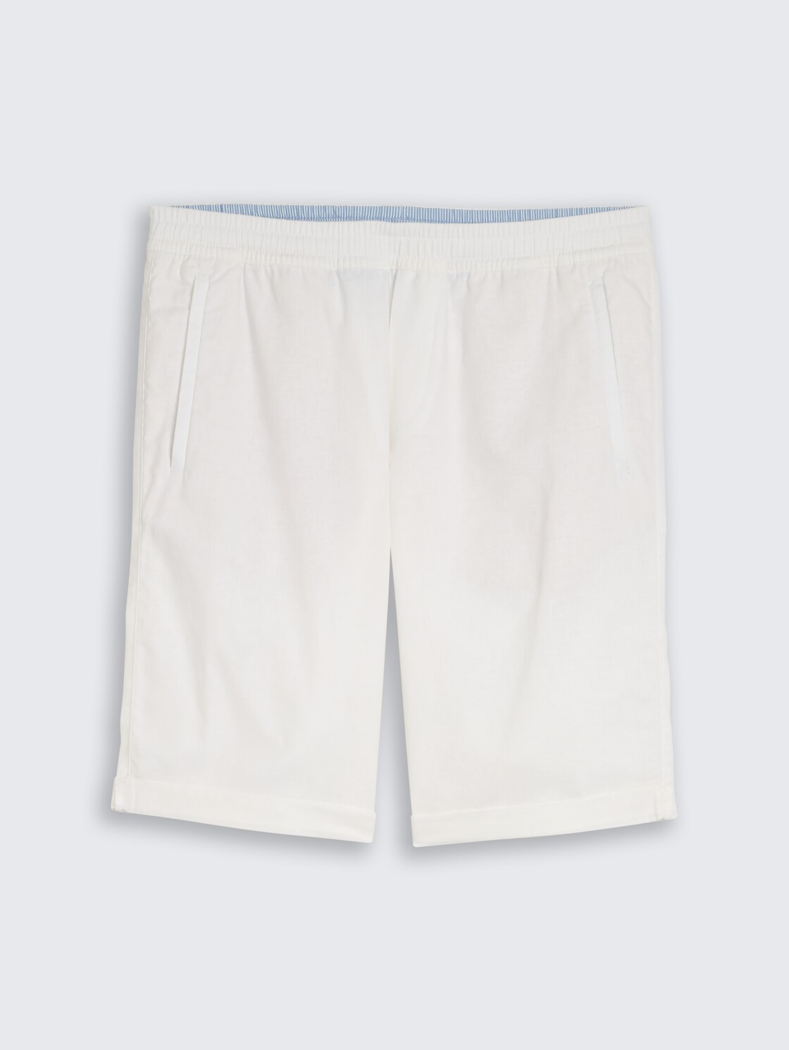 TTREGULAR Shorts mit Leinenanteil - White - Vorder-Produkt-Ansicht