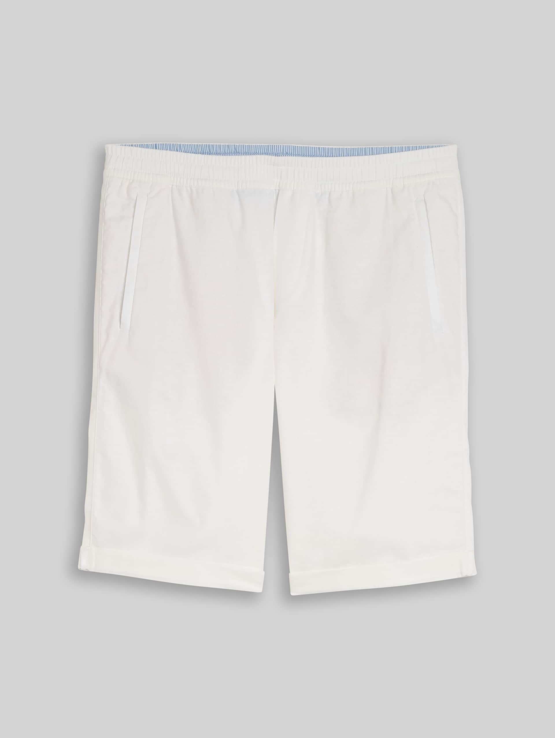 TTREGULAR shorts with linen blend - White - Front product view