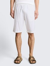 TTREGULAR Shorts mit Leinenanteil - White - Ausschnitt Model-Vorderansicht