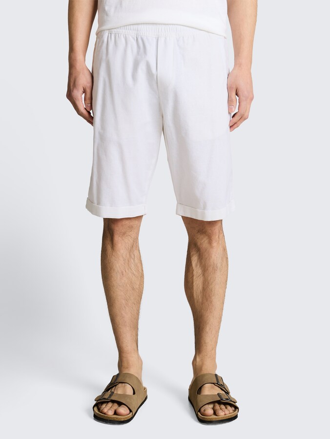 TTREGULAR Shorts mit Leinenanteil von Men, White