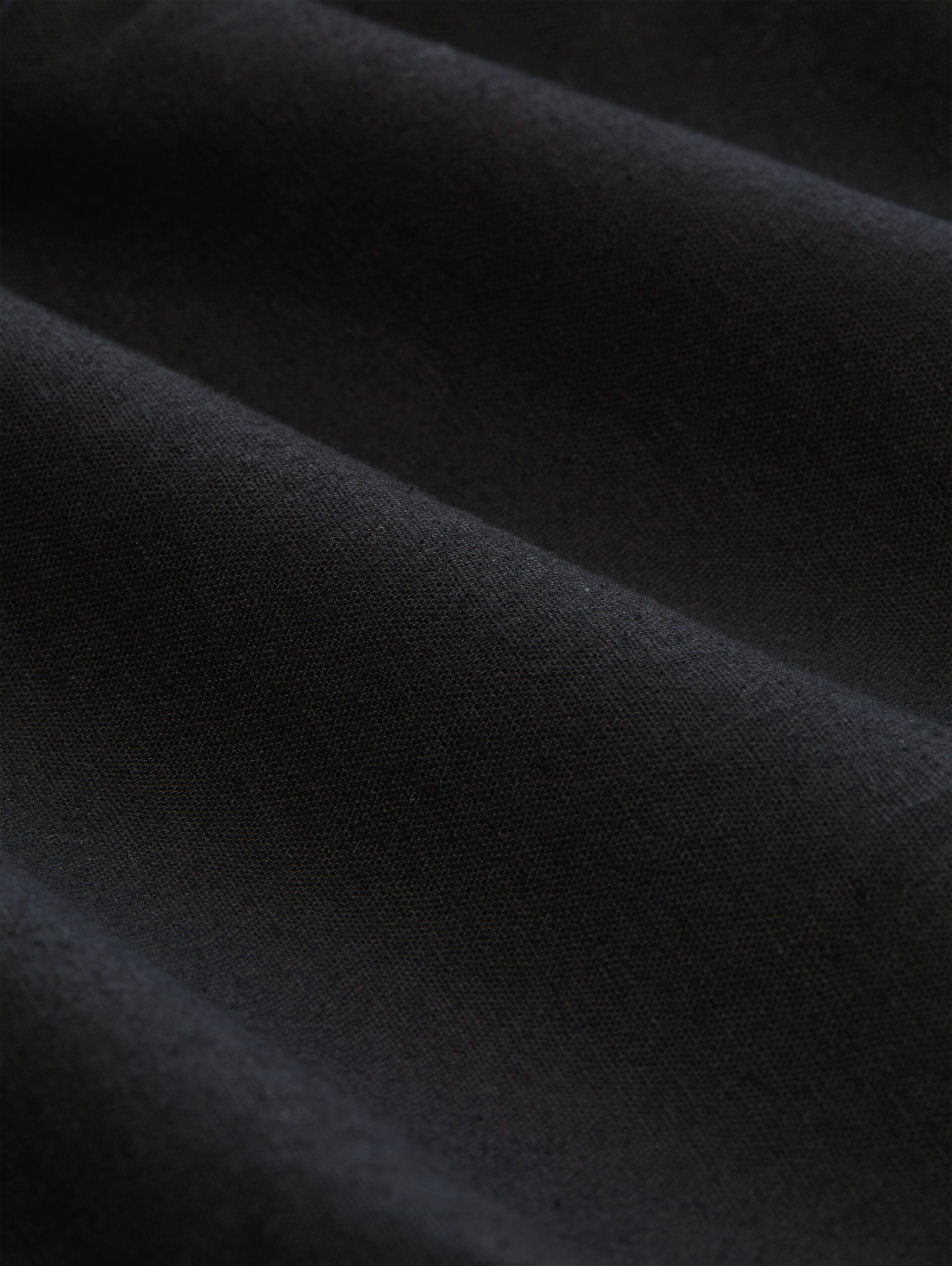 TTREGULAR Shorts mit Leinenanteil - Black - Material-Ansicht