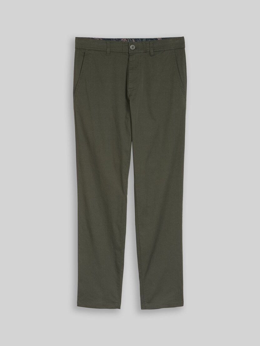 TTREGULAR Ultralight Chino Trousers by Men, deep leaf green