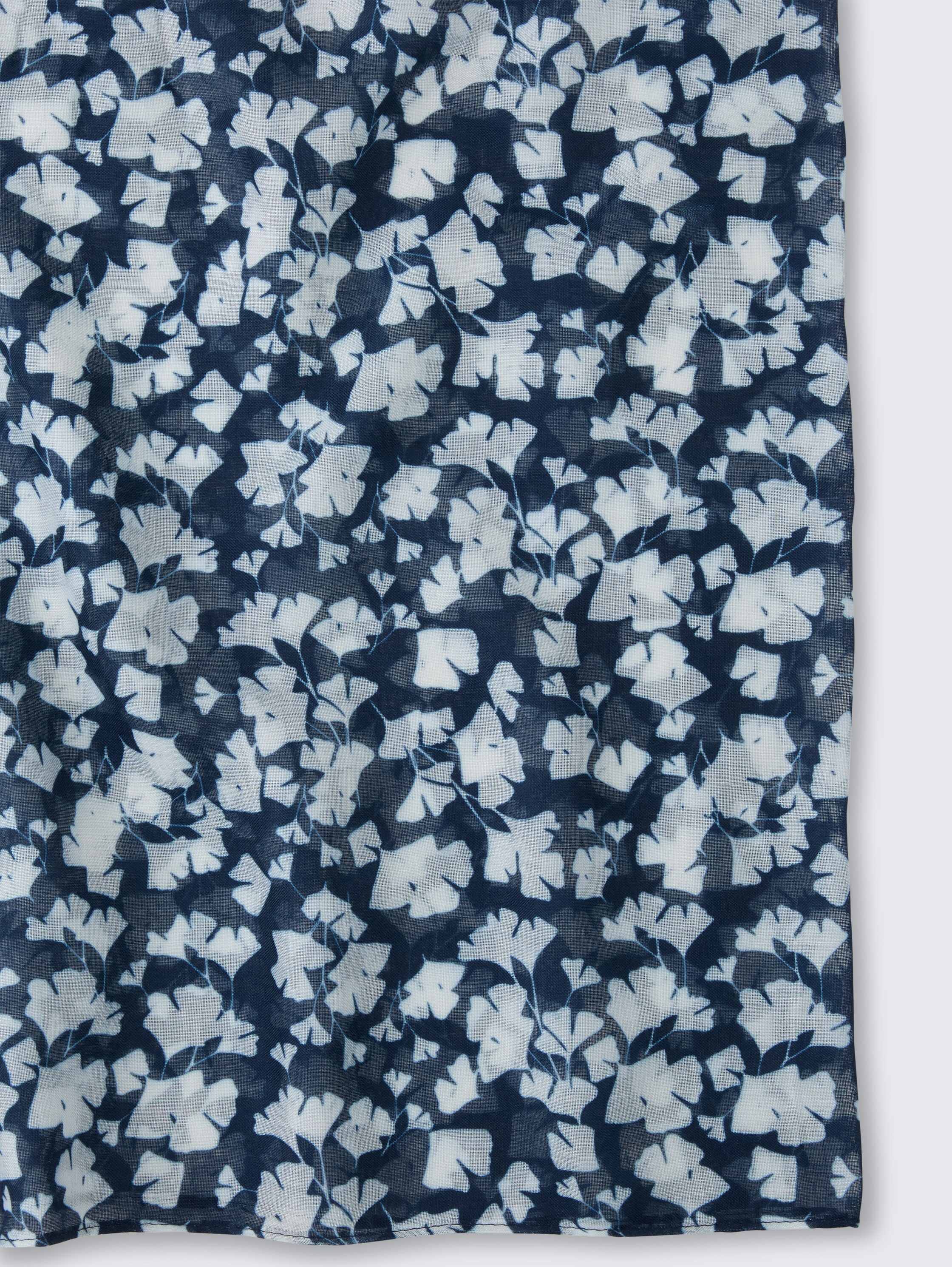 Loop-Schal mit Muster - blue_ginkgo_minimal - 