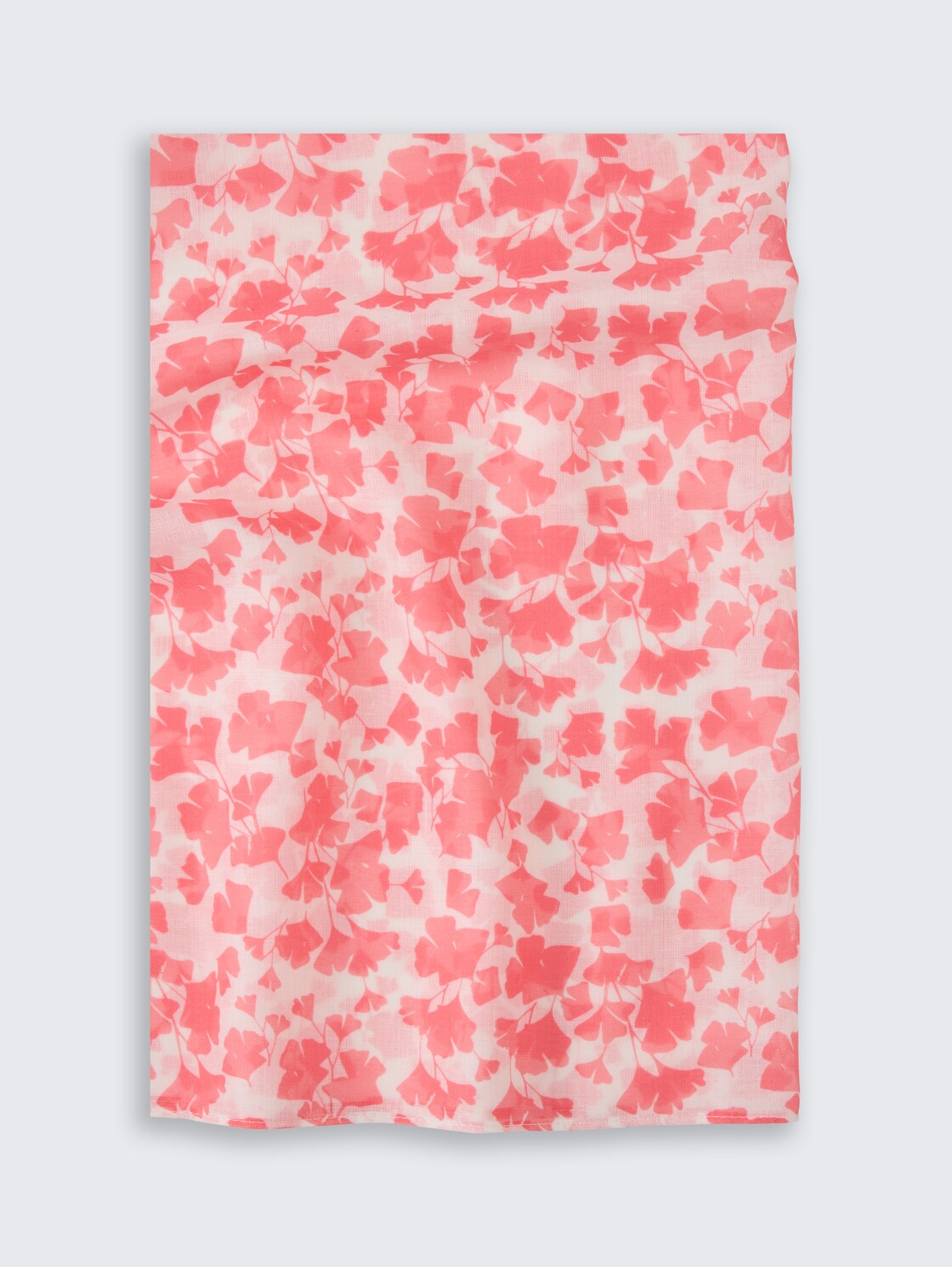 Loop-Schal mit Muster - coral pink ginkgo minimal - Material-Ansicht