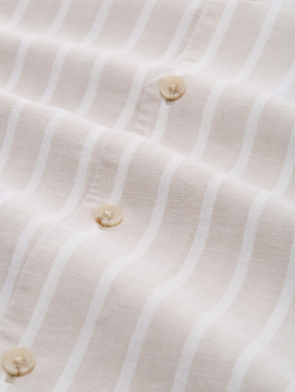 Relaxed fit resort met linnen - muted grey stripe - Materiaalweergave