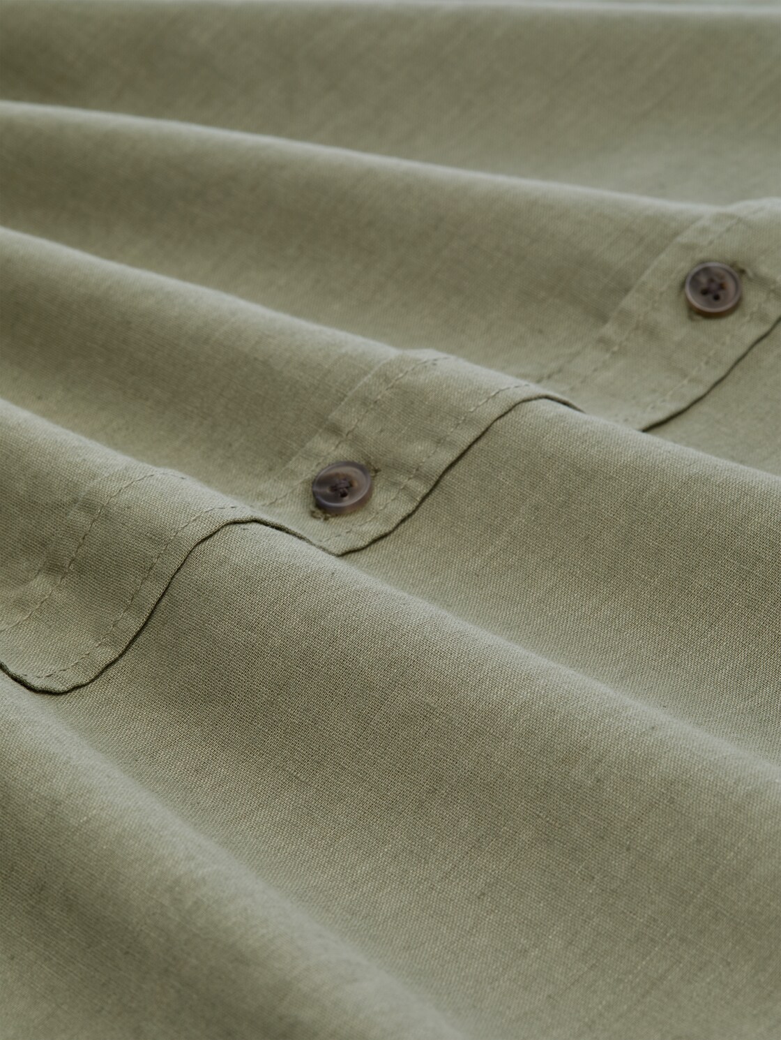 Relaxed Fit Hemd mit Leinenanteil - Sea Spray - Material-Ansicht