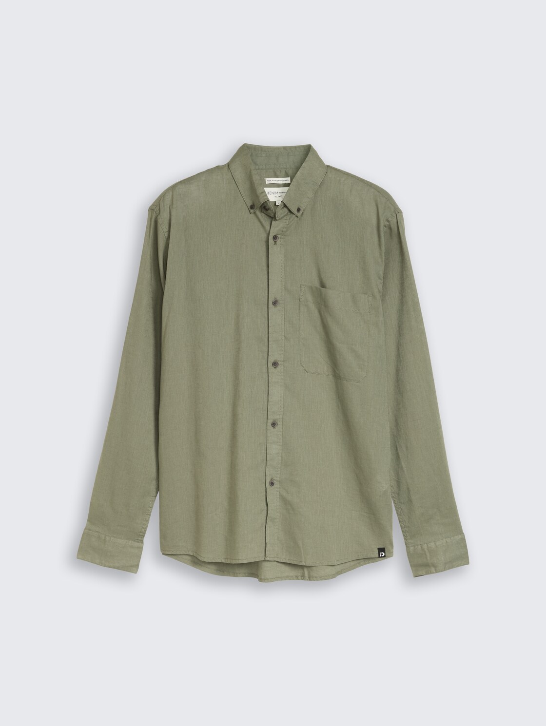 Relaxed Fit Hemd mit Leinenanteil - Sea Spray - Vorder-Produkt-Ansicht