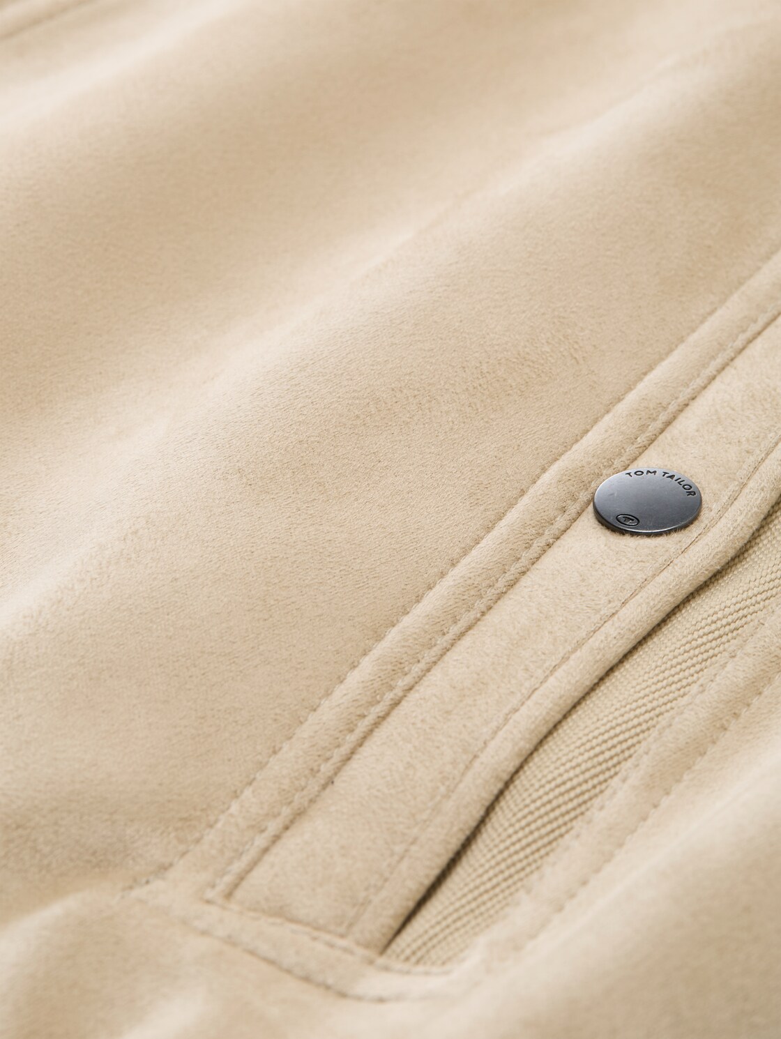 Jacke in Wildleder-Optik - Cashew Beige - Produkt-Detail-Ansicht