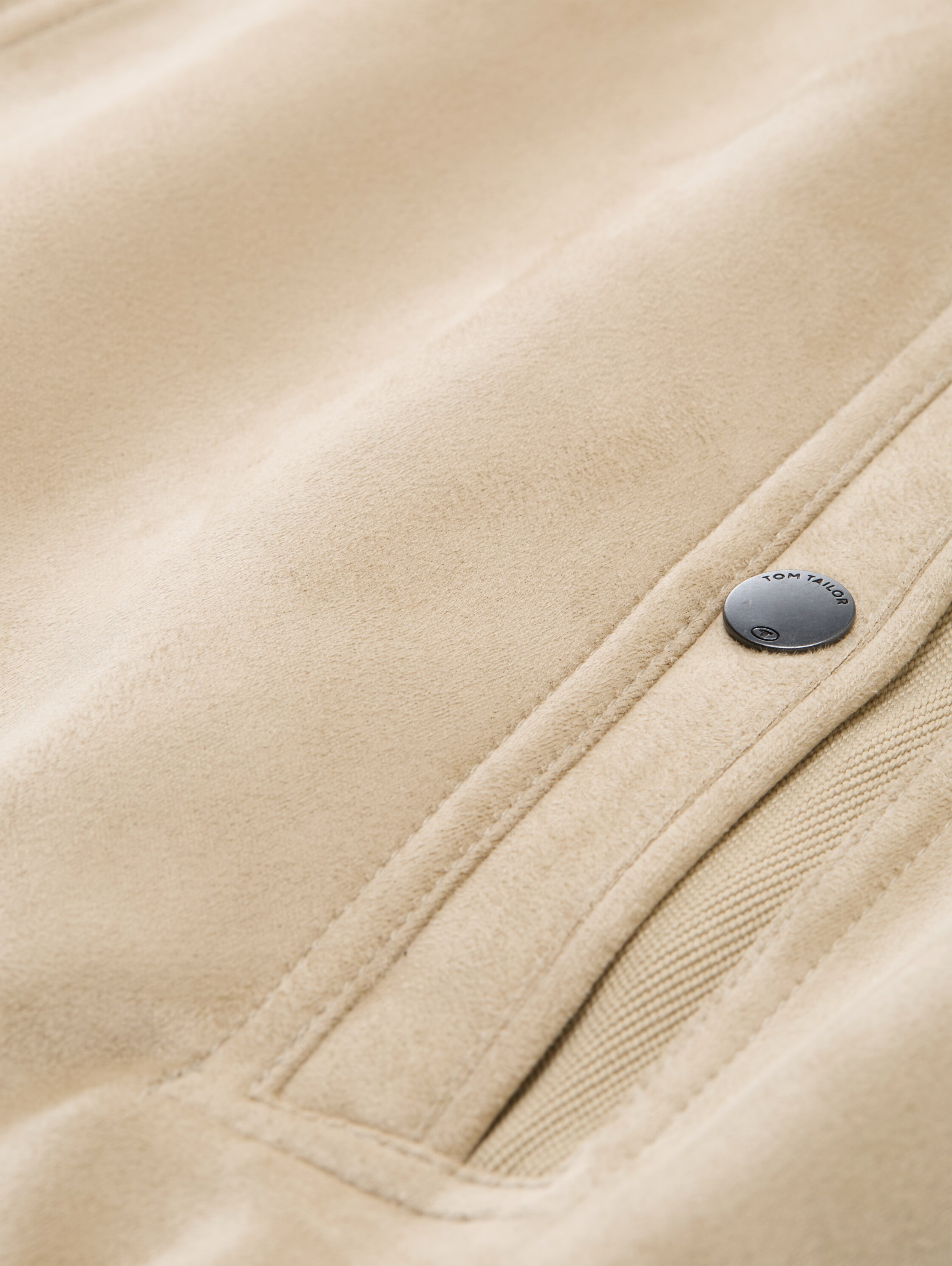Jacke in Wildleder-Optik - Cashew Beige - Produkt-Detail-Ansicht