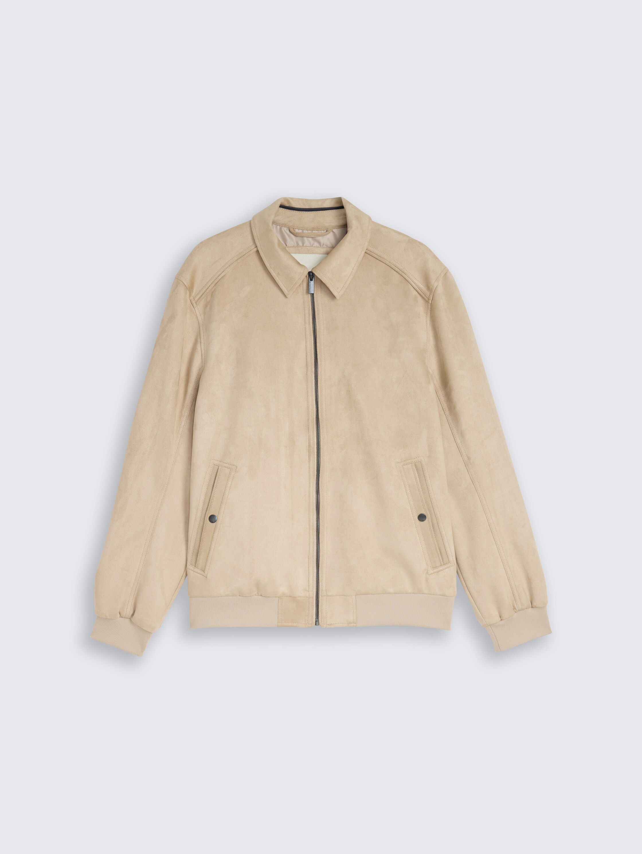 Jacke in Wildleder-Optik - Cashew Beige - Vorder-Produkt-Ansicht