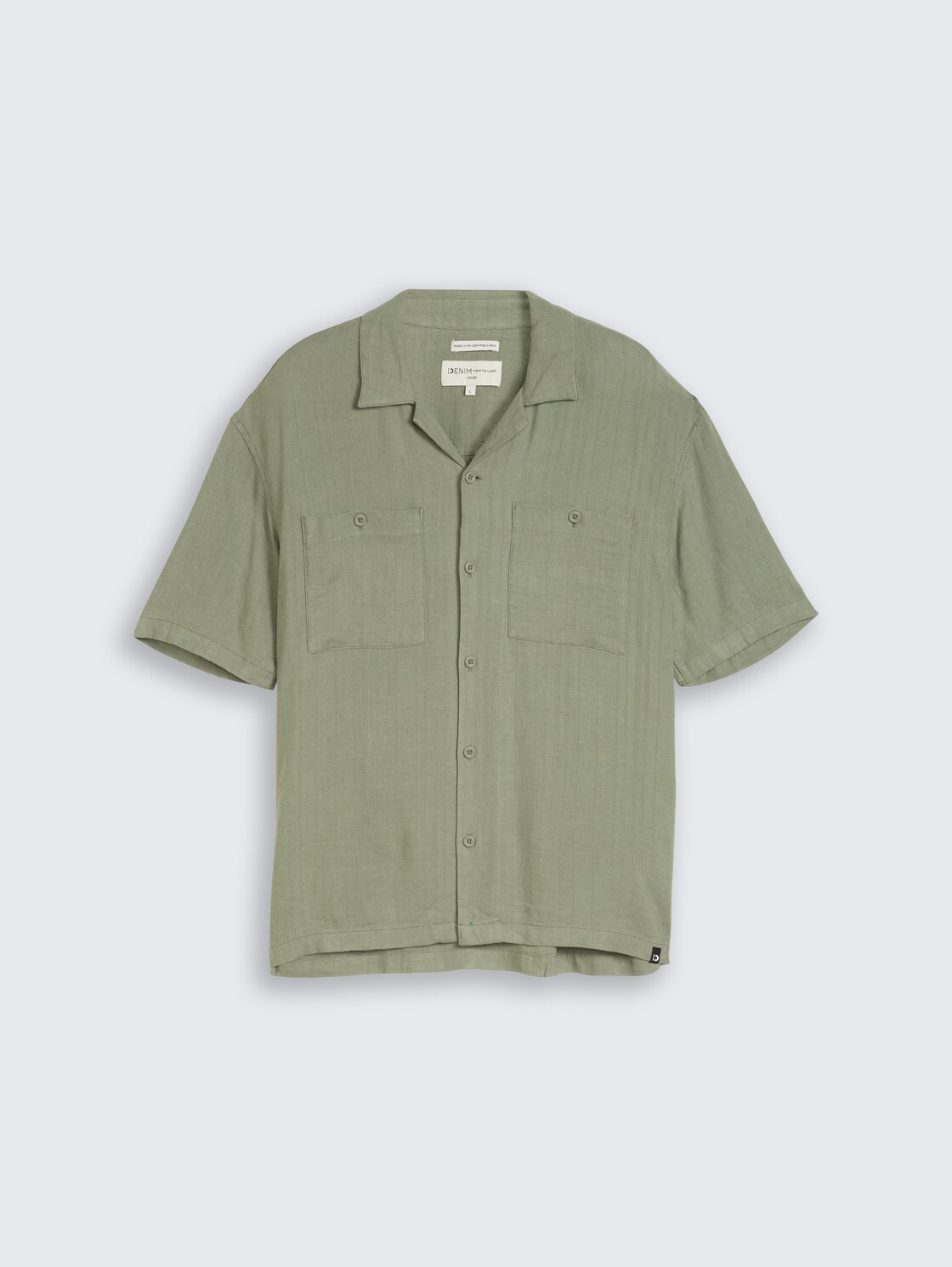 Loose Fit Resort Hemd mit Leinenanteil - Sea Spray - Vorder-Produkt-Ansicht