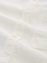 Chemise Relaxed Fit à manches courtes avec poche poitrine - White - Vue de la matière