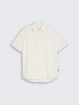 Chemise Relaxed Fit à manches courtes avec poche poitrine - White - Vue de face du produit