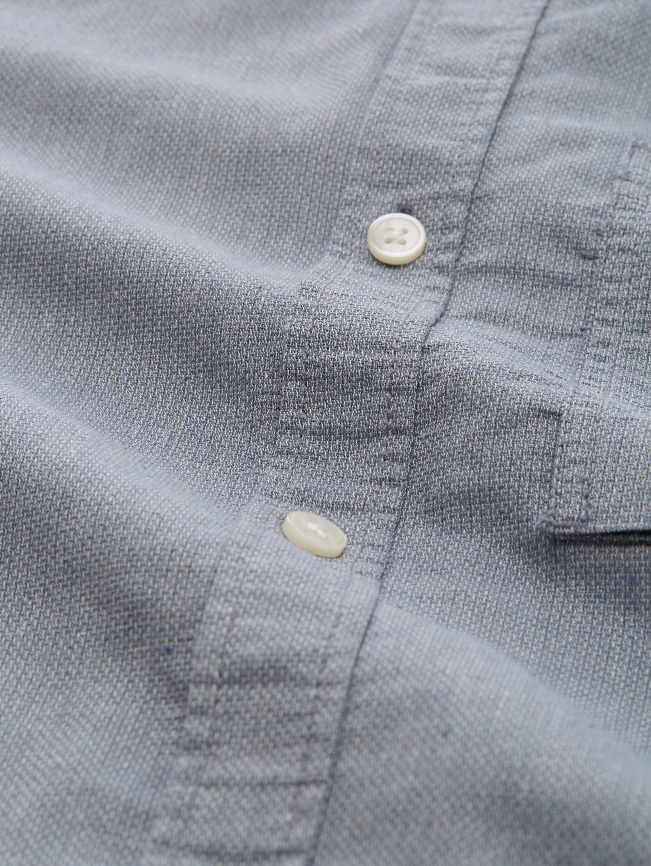 Relaxed fit short sleeve shirt with breast pocket - urban medium grey structure - Material view