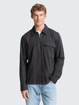 Overshirt mit Reißverschluss - urban medium grey - Ausschnitt Model-Vorderansicht