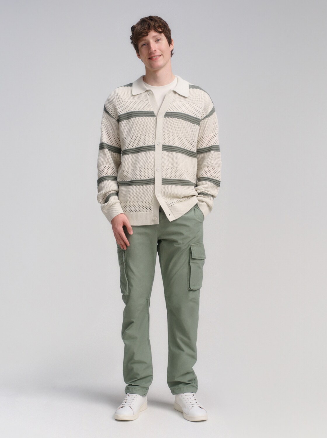 TTLOOSE Cargo Hose aus Baumwolle - Sea Spray