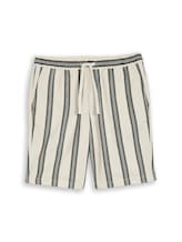 Ausgewählt, Relaxed Fit Shorts mit Streifenmuster von Tom Tailor, weiß
