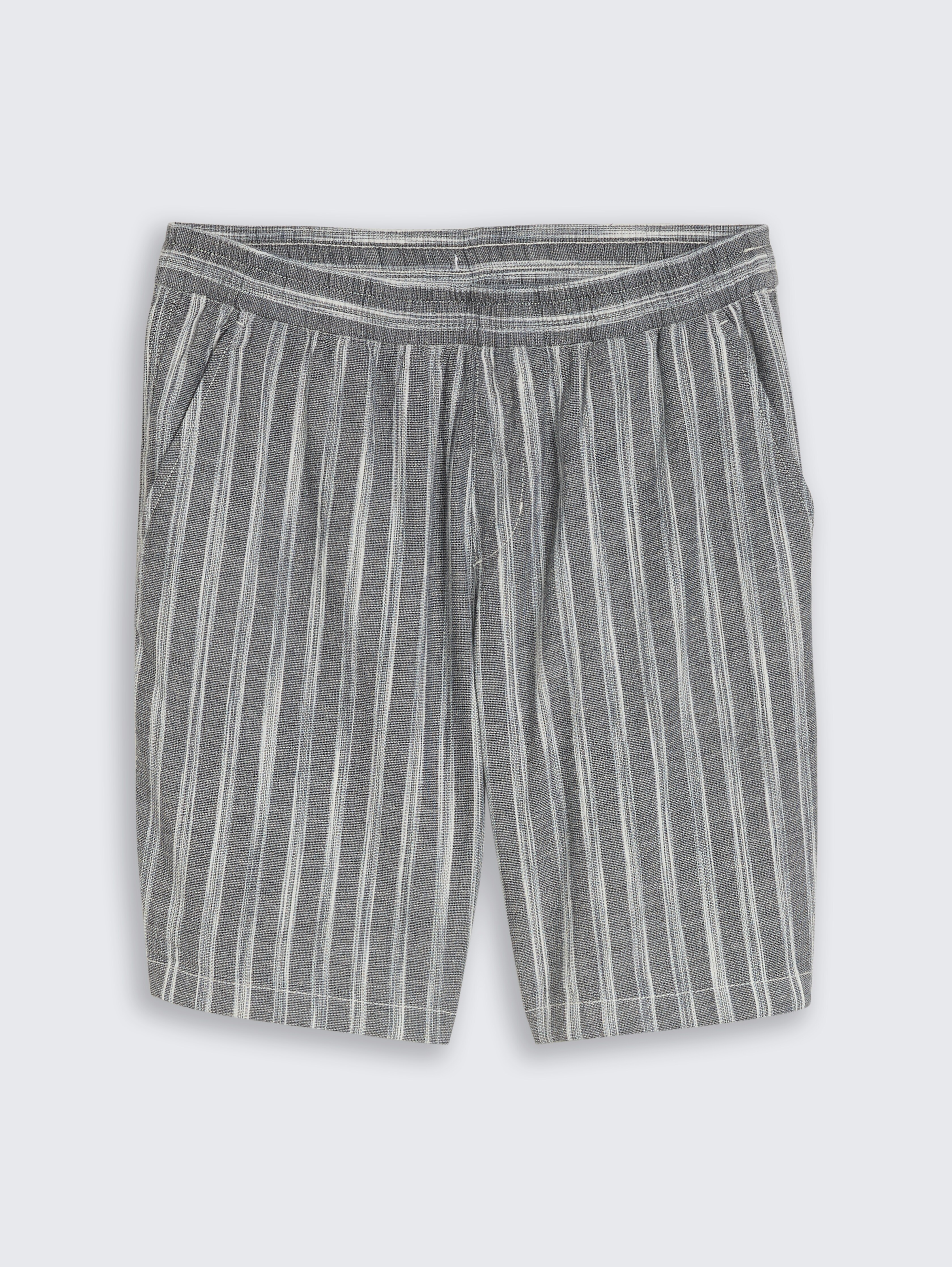 TTRELAXED short met linnenaandeel door Denim Male, black greyish stripe