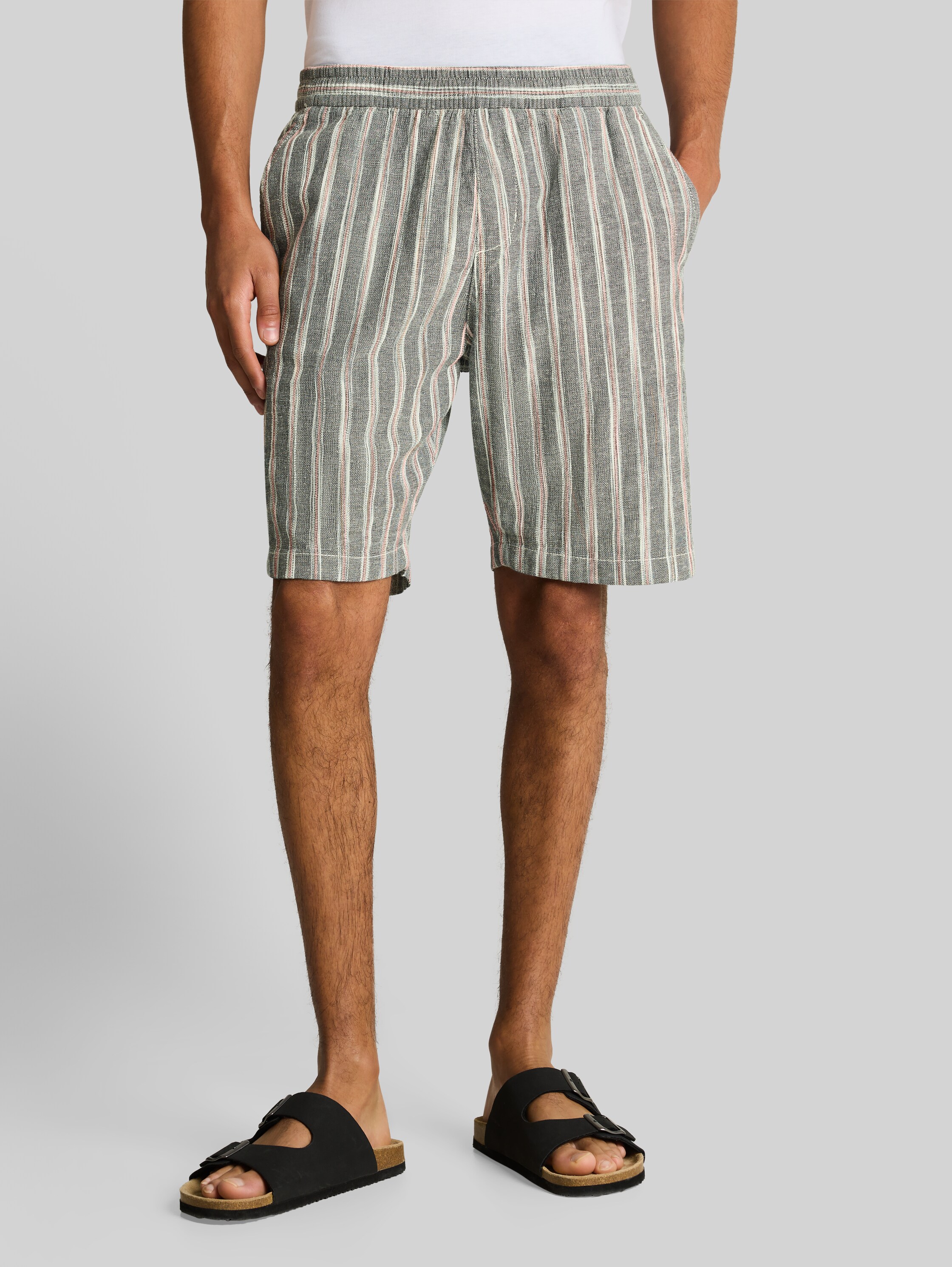 Loose Fit къси панталони от смесен лен Relaxed - Image 3