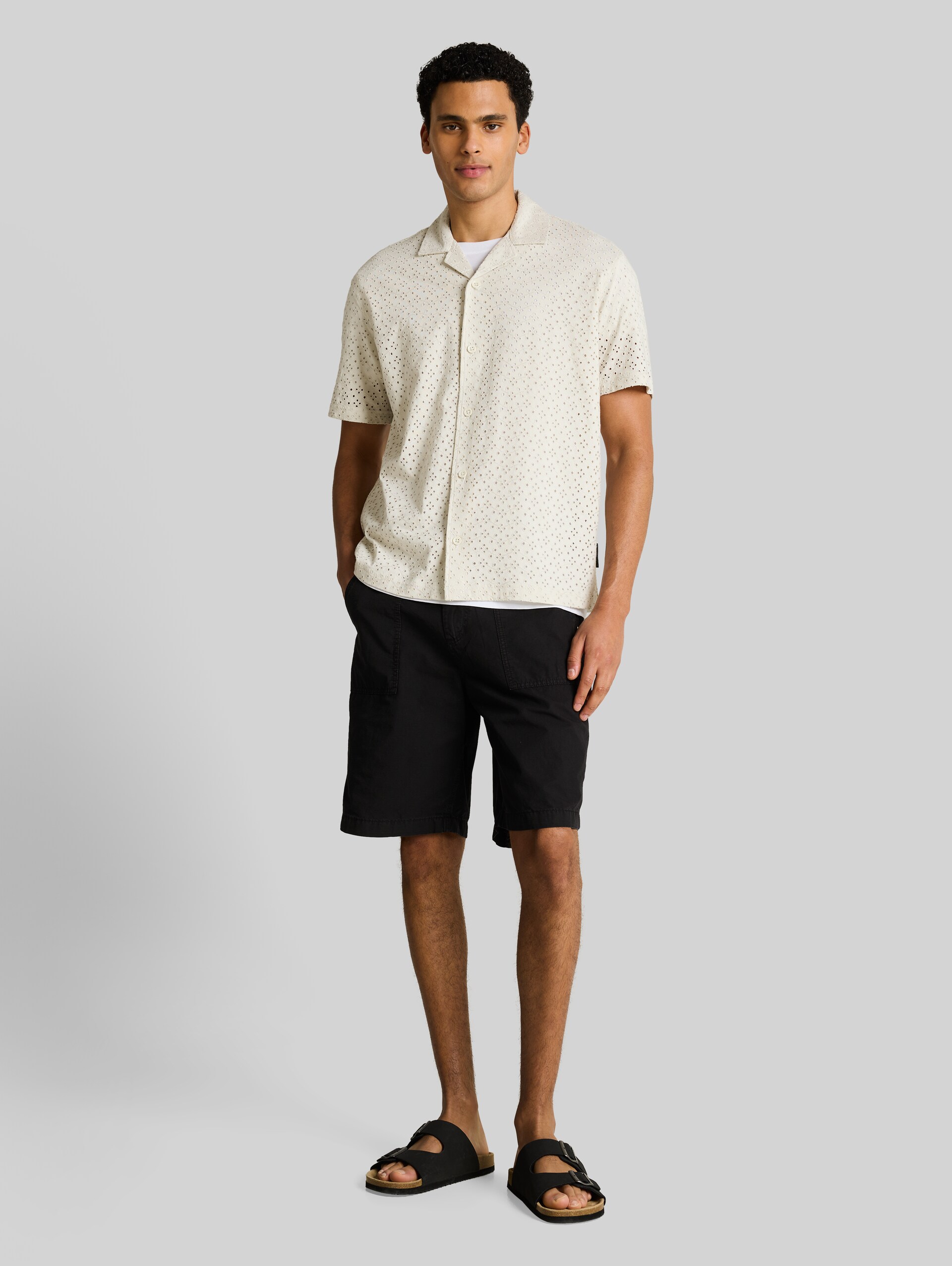 TTLOOSE Carpenter shorts - Black - Model front view