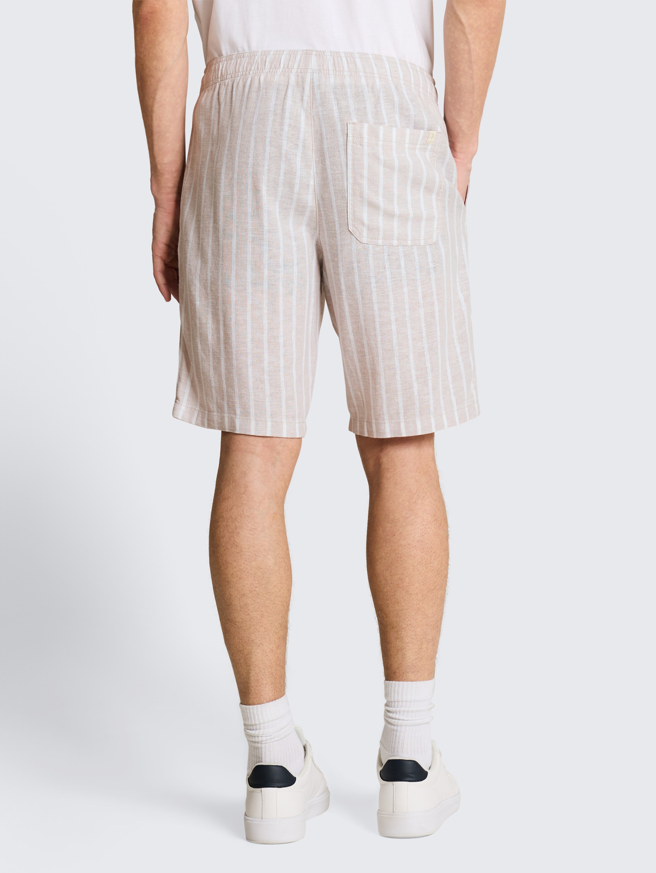 TTRELAXED short met linnenaandeel - muted_grey_stripe - 