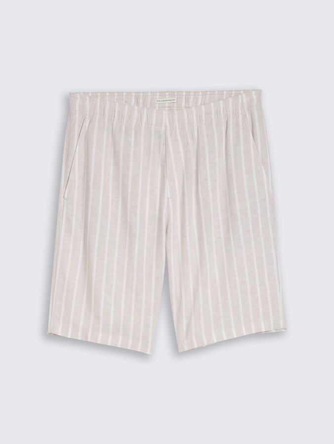 TTRELAXED short met linnenaandeel door Denim Male, muted grey stripe