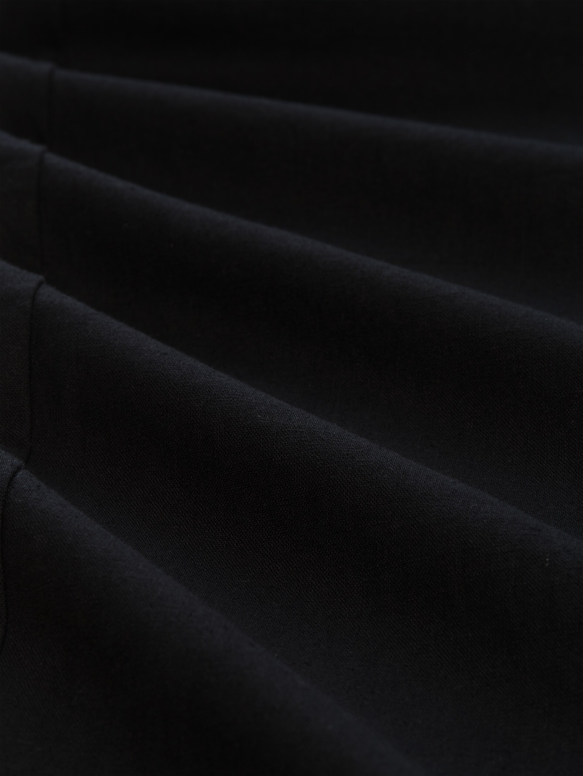 TTTAPERED relaxed chino trousers with linen blend - Black - Material view