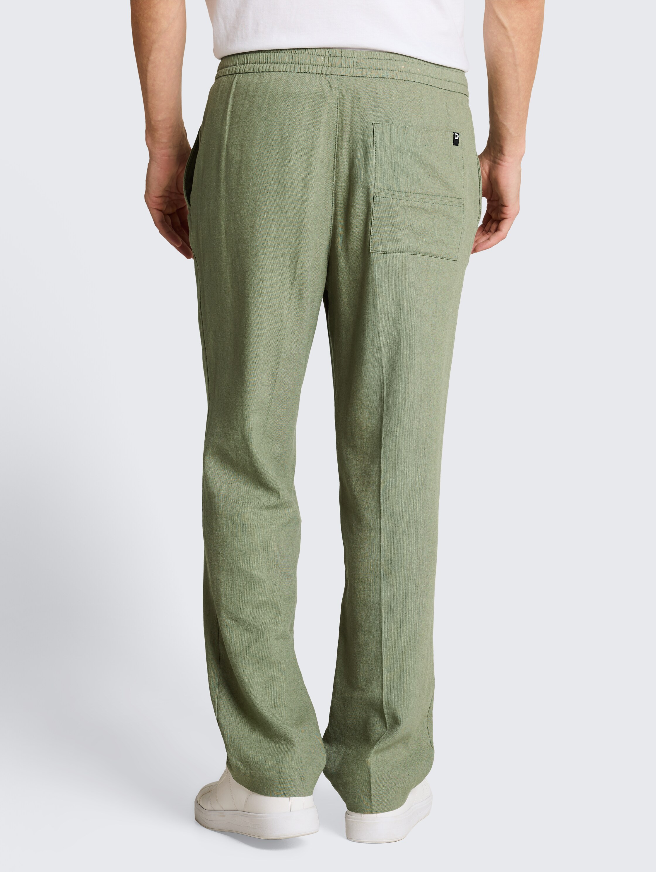 TTLOOSE trousers with linen blend - sea_spray - 