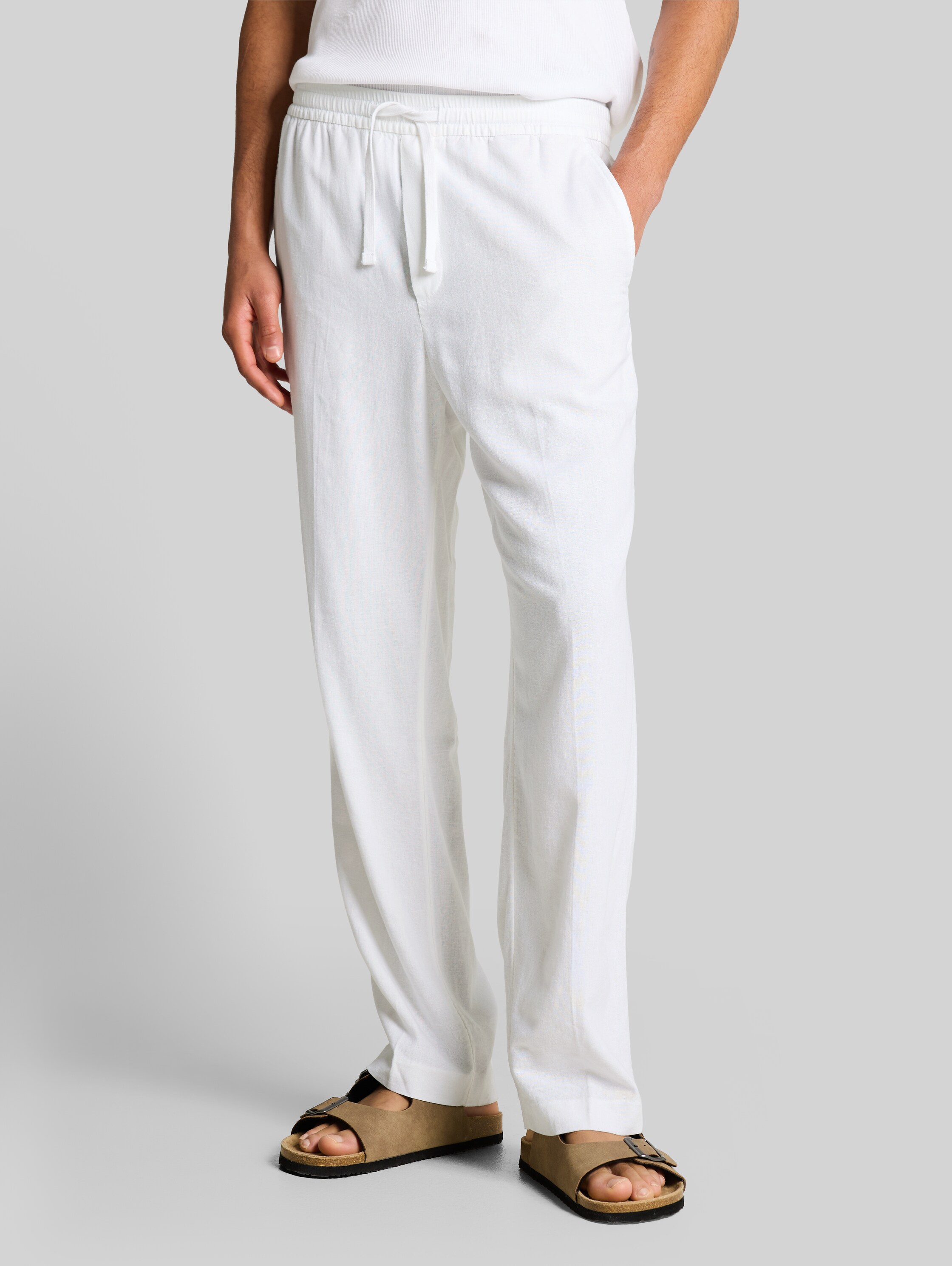Loose Fit панталони от смесен лен - Image 3