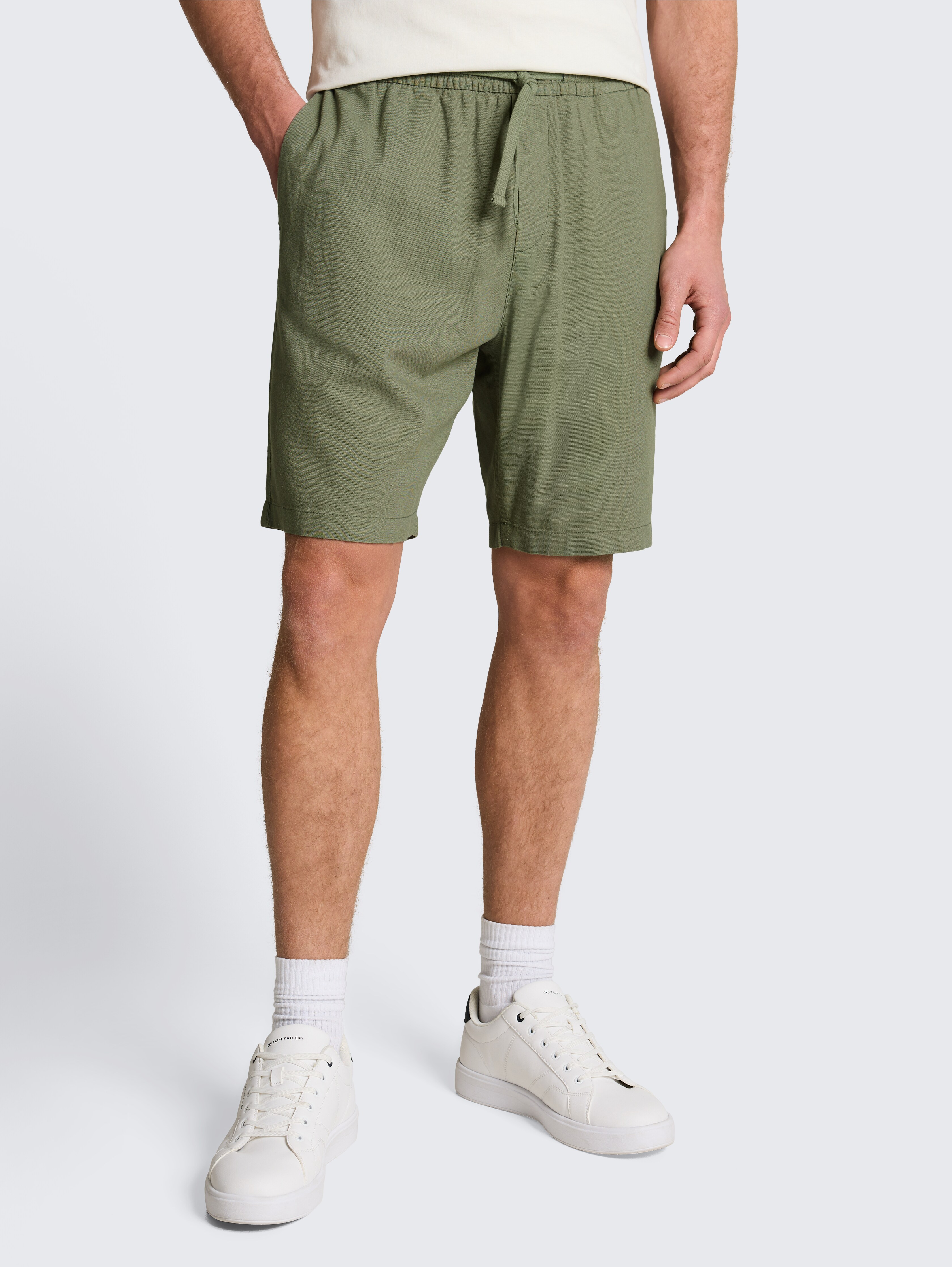 TTRELAXED Shorts mit Leinenanteil von Denim Male, Sea Spray