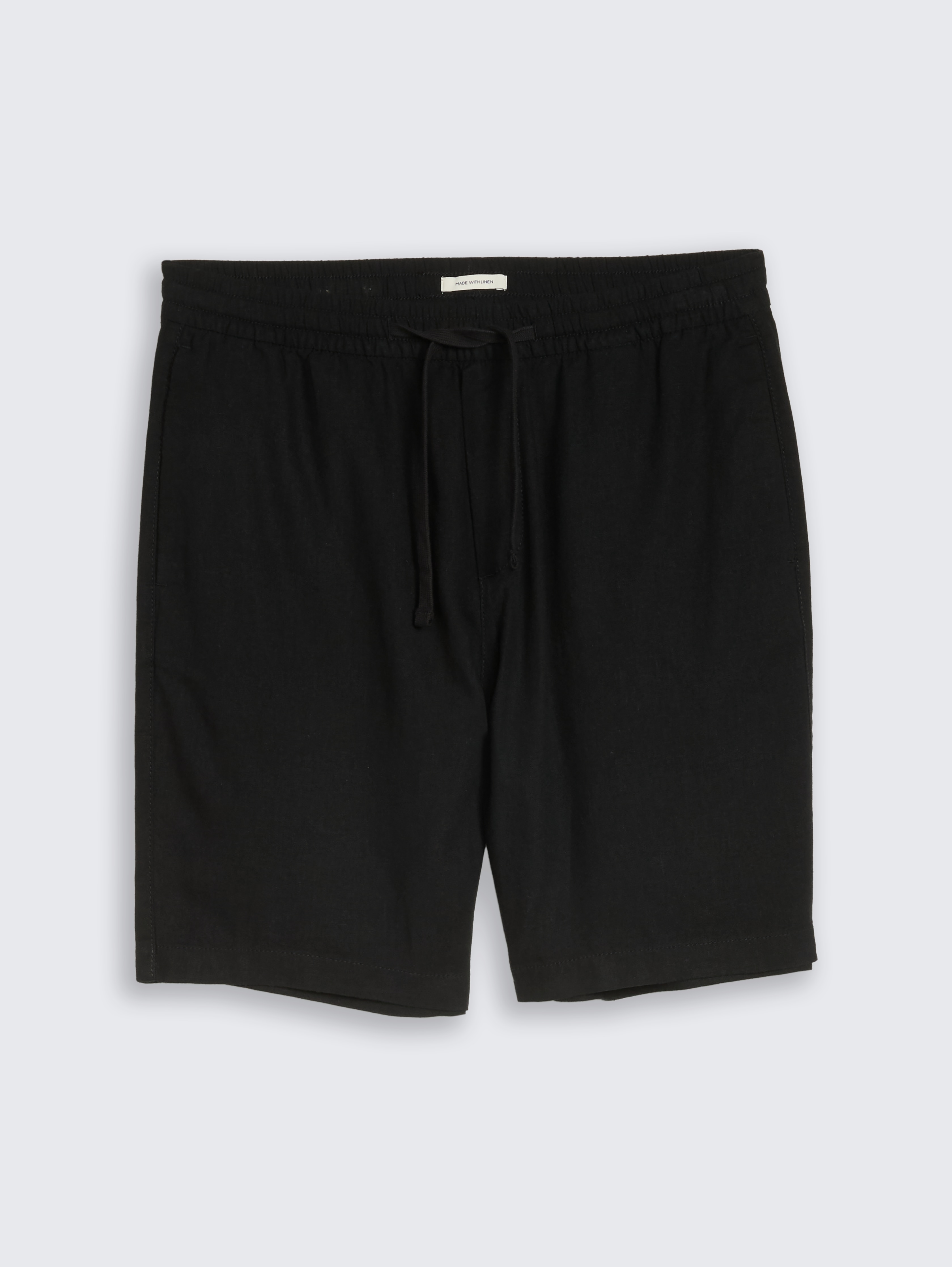 TTRELAXED shorts with linen blend by Denim Male, Black