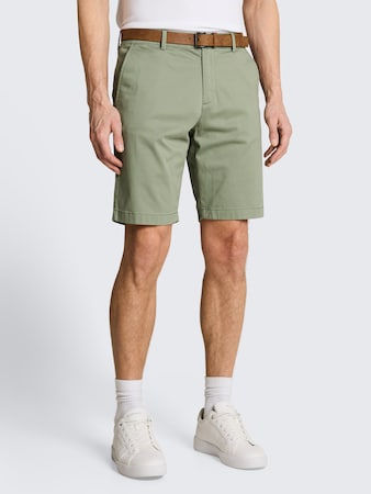 TTREGULAR Chino Shorts mit Gürtel von Denim Male, Sea Spray