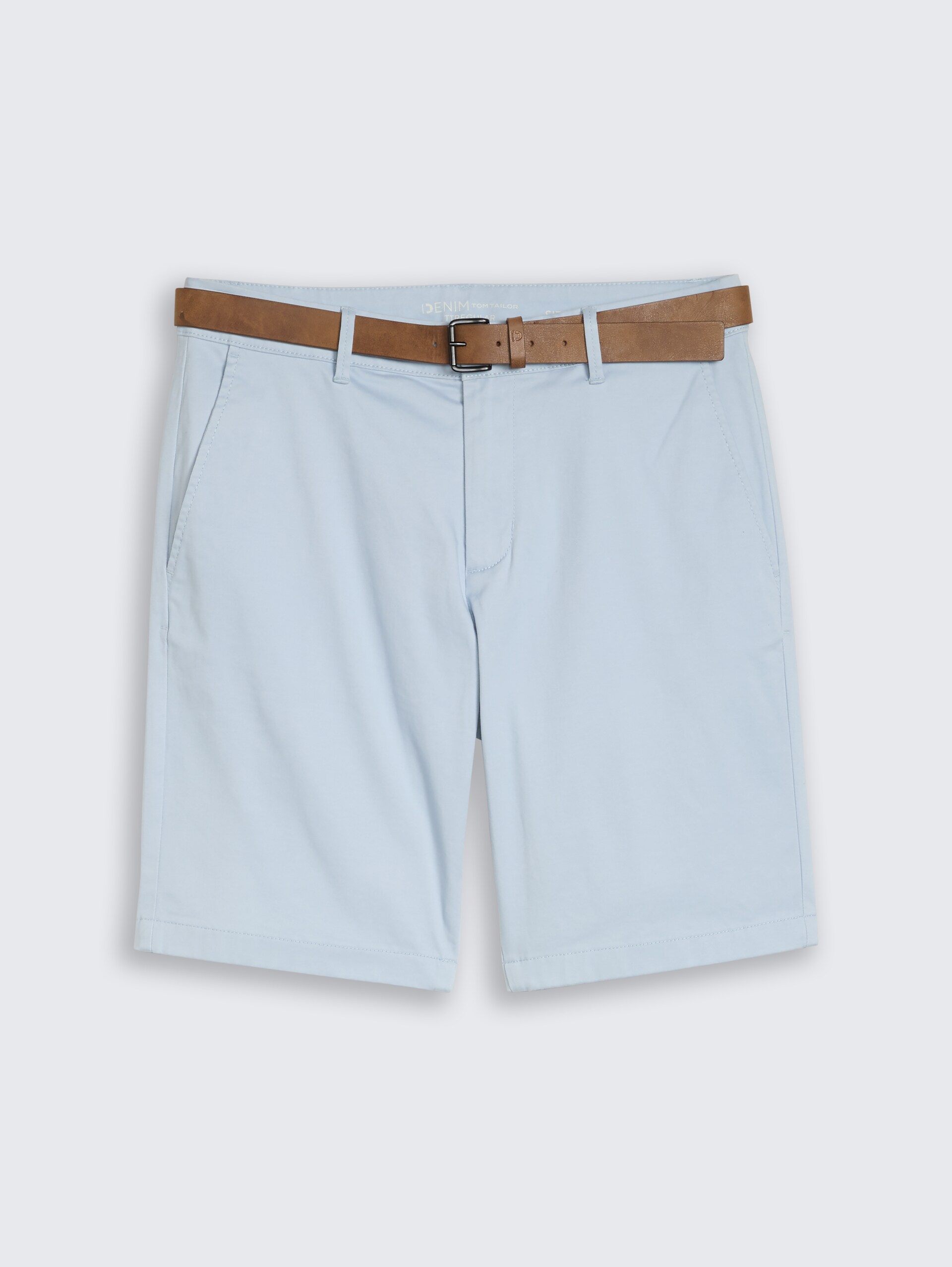 TTREGULAR Chino Shorts mit Gürtel - smart light blue - Vorder-Produkt-Ansicht