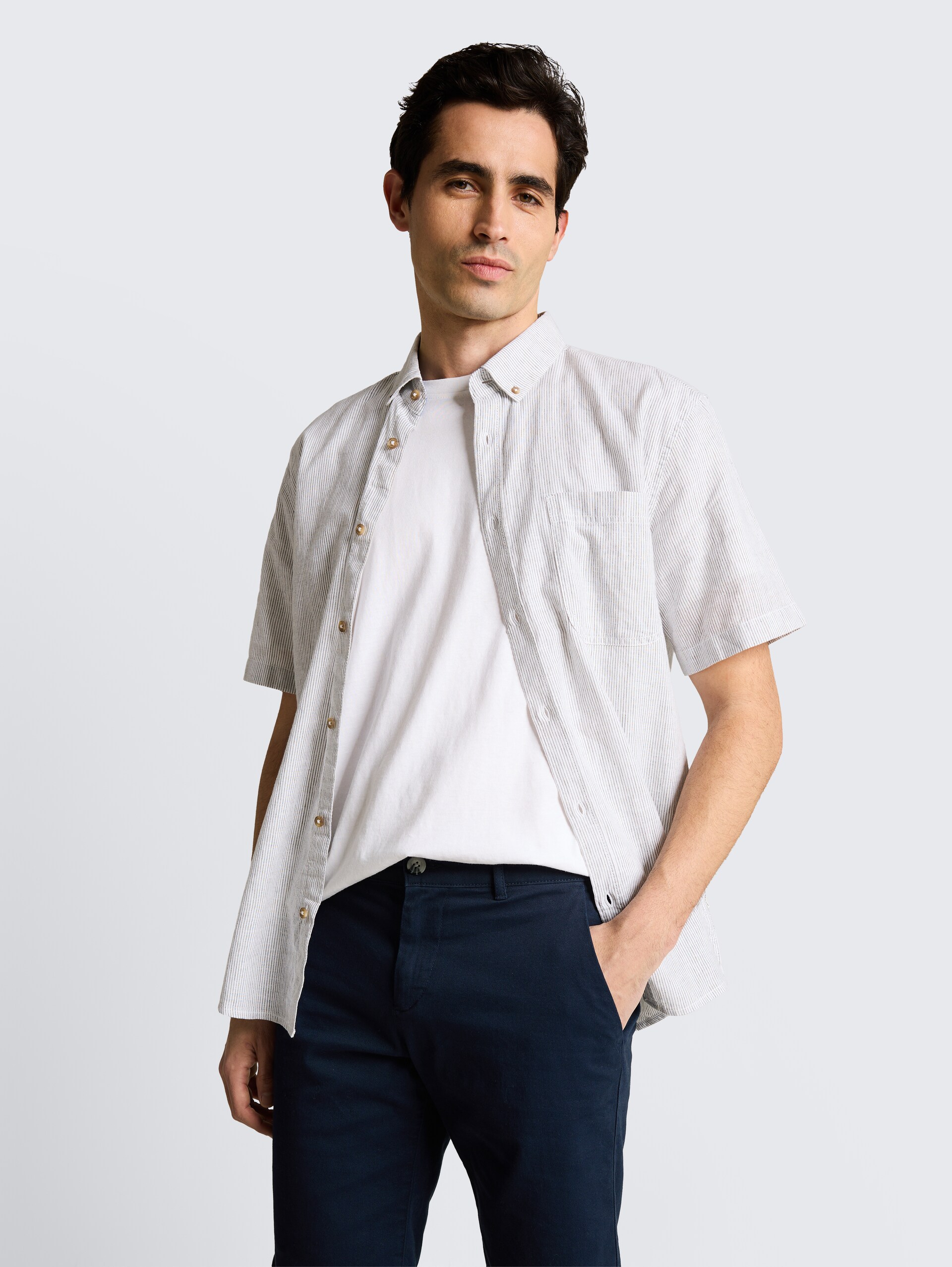 TTSLIM chino-short - sky captain blue - Detailaanzicht model
