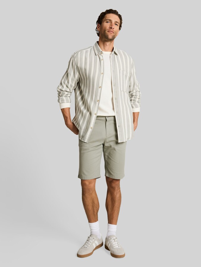 TTSLIM Chino Shorts von Men, Greyish Shadow Olive
